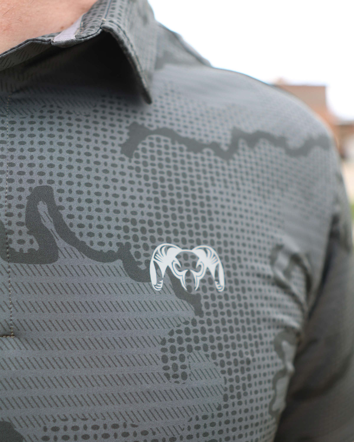 KUIU Performance Polo | Heather Steel Blue