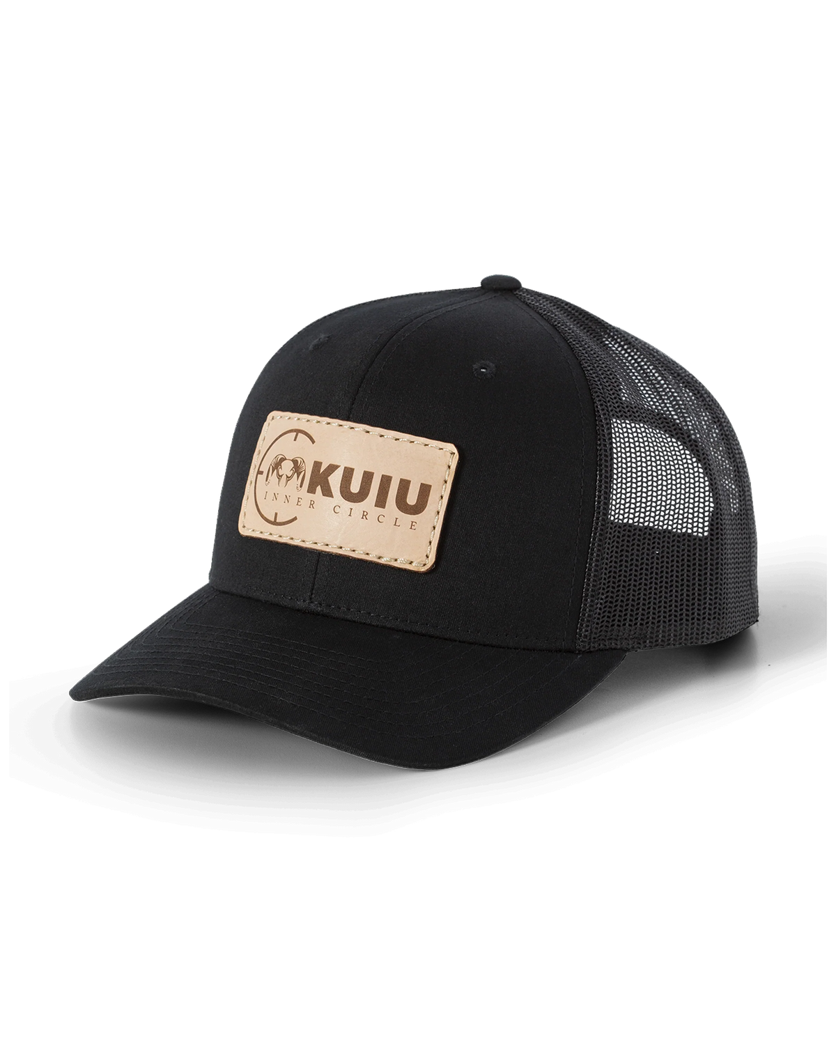 Inner Circle Leather Patch Hat | Black