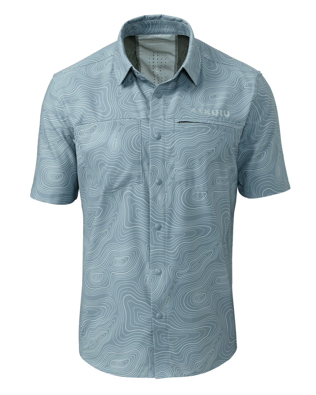 Mesa Vented SS Snap Shirt Topo | Glacier Topo Print