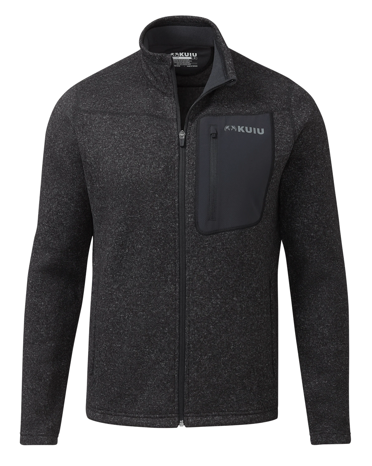 Base Camp Full Zip Sweater | Heather Black