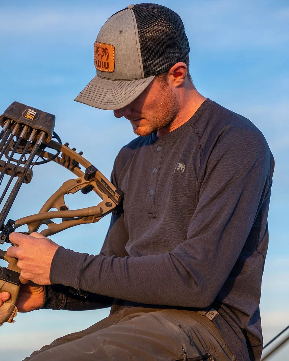 PRO Merino 200 Henley | Ash